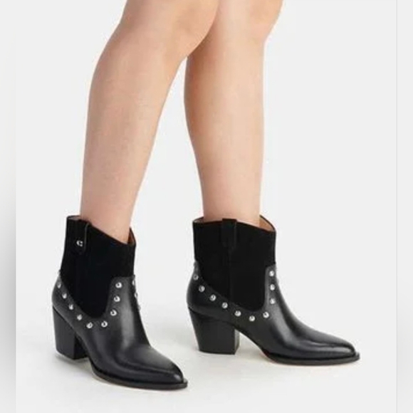 Coach Paulina Bootie Black Leather Bootie Size 8 New Never worn - Picture 1 of 5